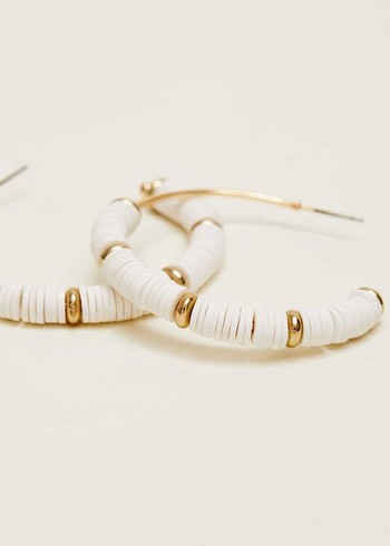 Phase Eight Beaded Hoop Jewellery White Canada | LZPHBV-421